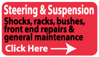 Steerin and suspension repairs, shock absorbers, steering racks, front end repairs